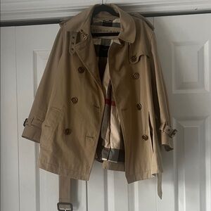 Burberry Tan Trench Coat 3/4 Sleeve